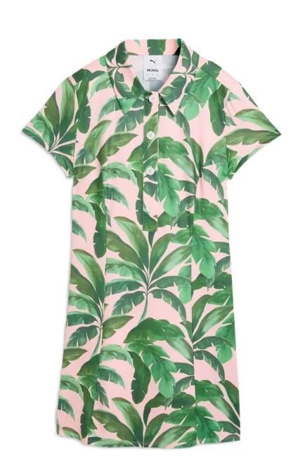 Puma X Mumu Palm dámske šaty, rose blossom/opal green