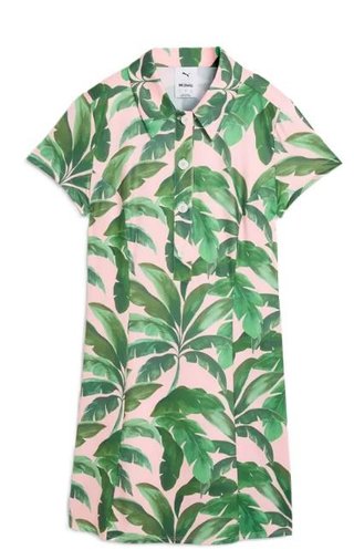 Puma X Mumu Palm dámske šaty, rose blossom/opal green