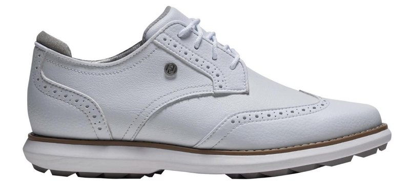 FootJoy Traditions Spikeless dámske golfové topánky, biele