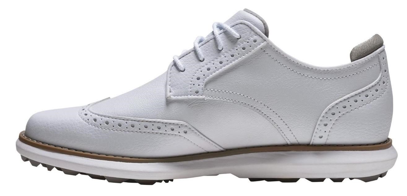 FootJoy Traditions Spikeless dámske golfové topánky, biele