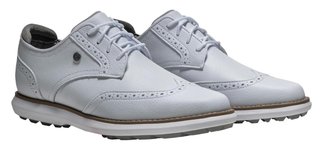 FootJoy Traditions Spikeless dámske golfové topánky, biele