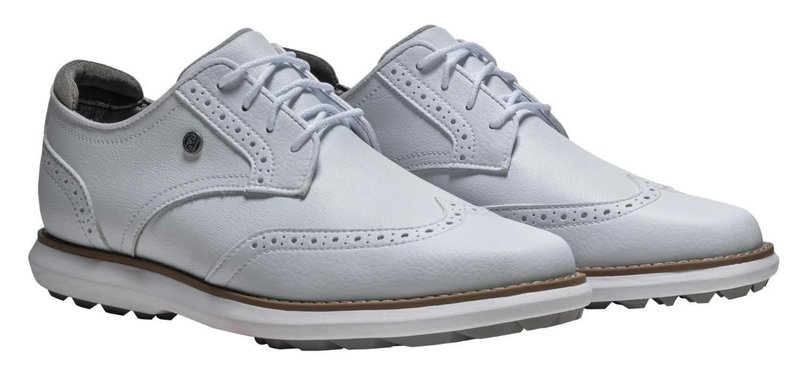 FootJoy Traditions Spikeless dámske golfové topánky, biele