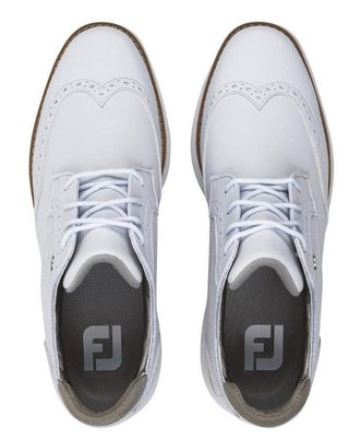 FootJoy Traditions Spikeless dámske golfové topánky, biele