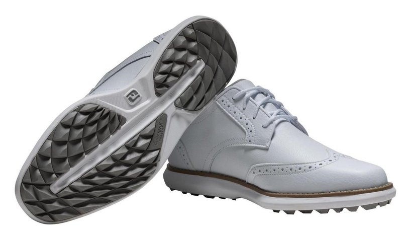 FootJoy Traditions Spikeless dámske golfové topánky, biele