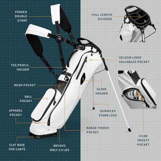 Sunday Golf El Camino S-Class pencil bag, biely