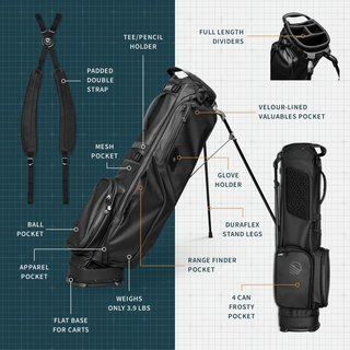 Sunday Golf El Camino S-Class pencil bag, čierny