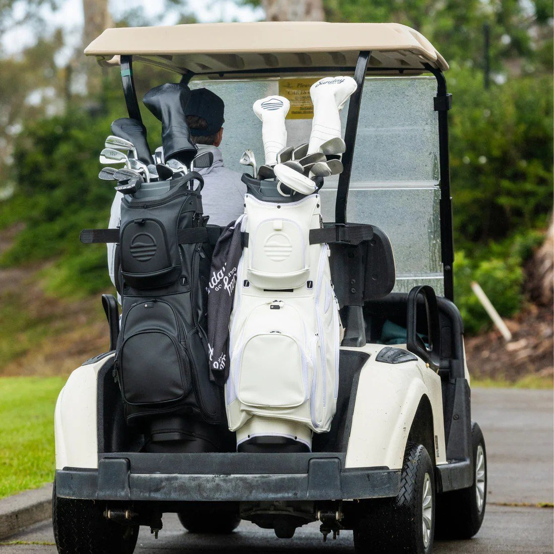 Sunday Golf Big Rig S-Class cart bag, biely