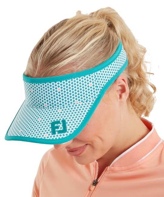 FootJoy ladies visor dámska šiltovka, teal print/teal