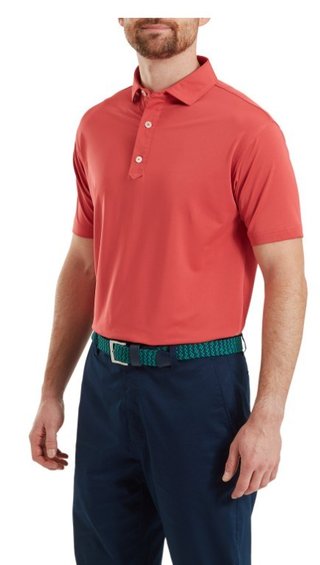 FootJoy Lisle Solid pánske polo, nantucket red