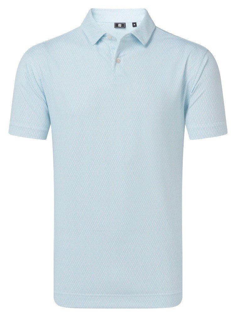 FootJoy Modernist Geo Pique pánske polo, white/ice blue