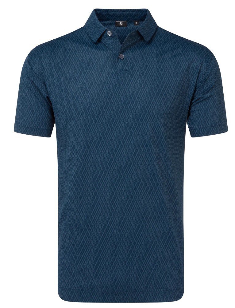 FootJoy Modernist Geo Pique pánske polo, navy tonal
