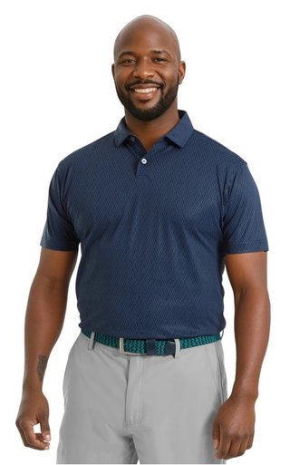 FootJoy Modernist Geo Pique pánske polo, navy tonal