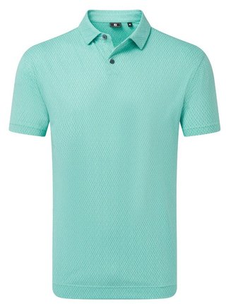 FootJoy Modernist Geo Pique pánske polo, blue reef/sea glass