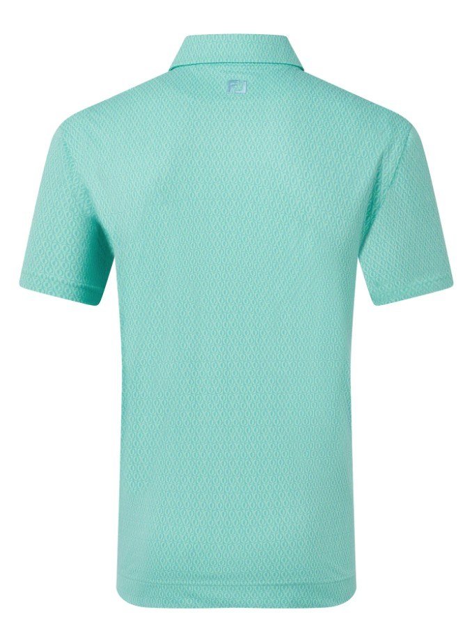 FootJoy Modernist Geo Pique pánske polo, blue reef/sea glass