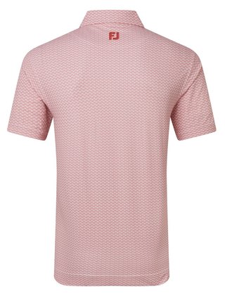 FootJoy Scallop Geo Pique pánske polo, nantucket red