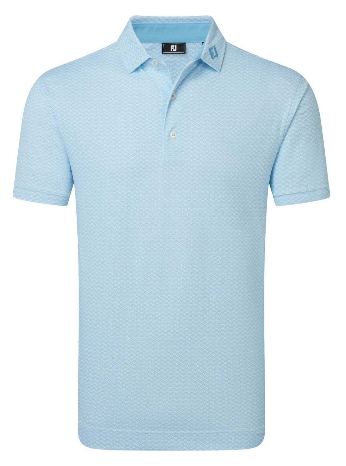 FootJoy Scallop Geo Pique pánske polo, blue reef