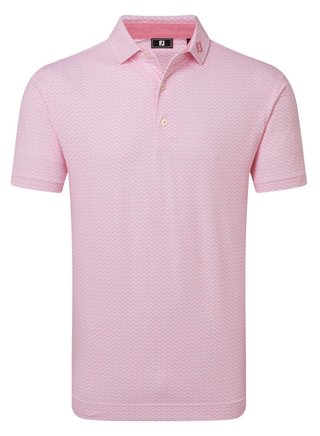 FootJoy Scallop Geo Pique pánske polo, pink pop