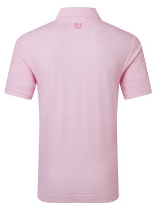 FootJoy Scallop Geo Pique pánske polo, pink pop