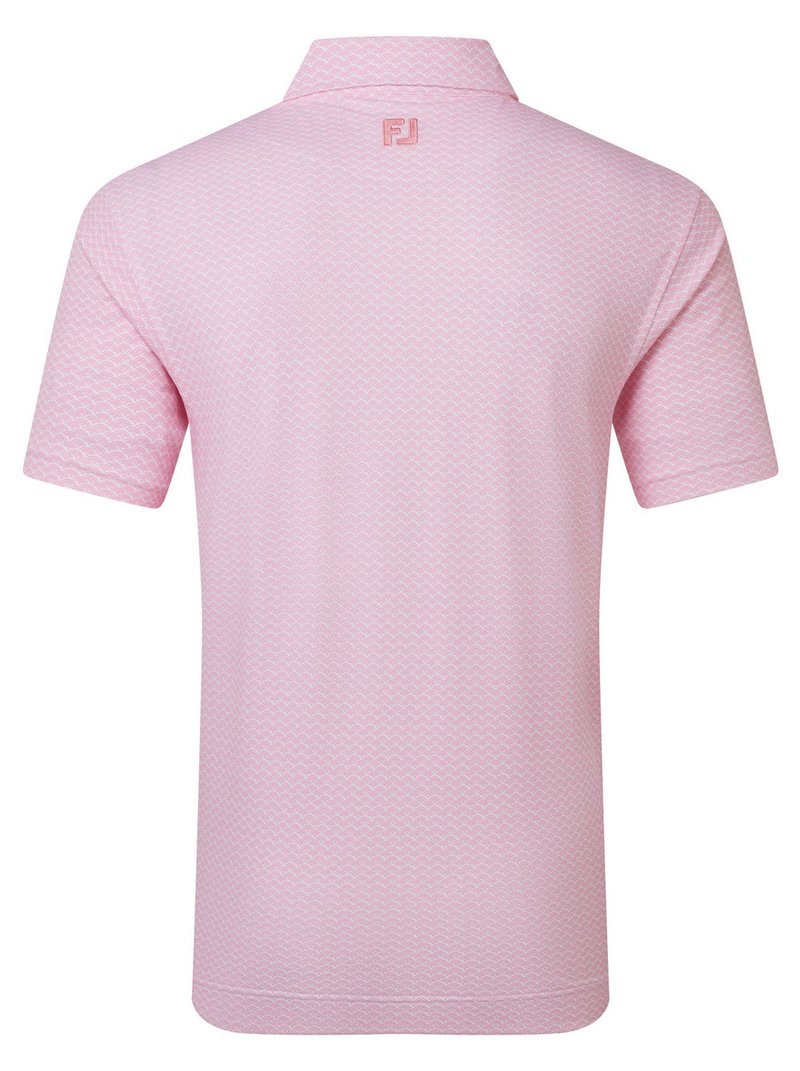 FootJoy Scallop Geo Pique pánske polo, pink pop