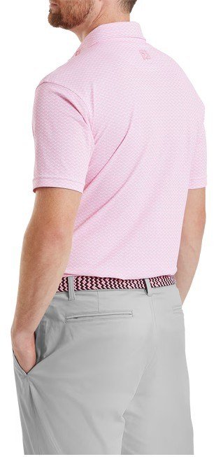 FootJoy Scallop Geo Pique pánske polo, pink pop