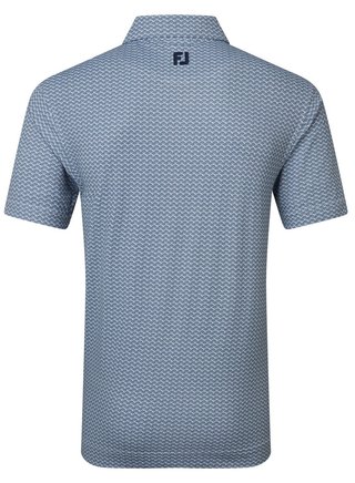 FootJoy Scallop Geo Pique pánske polo, navy