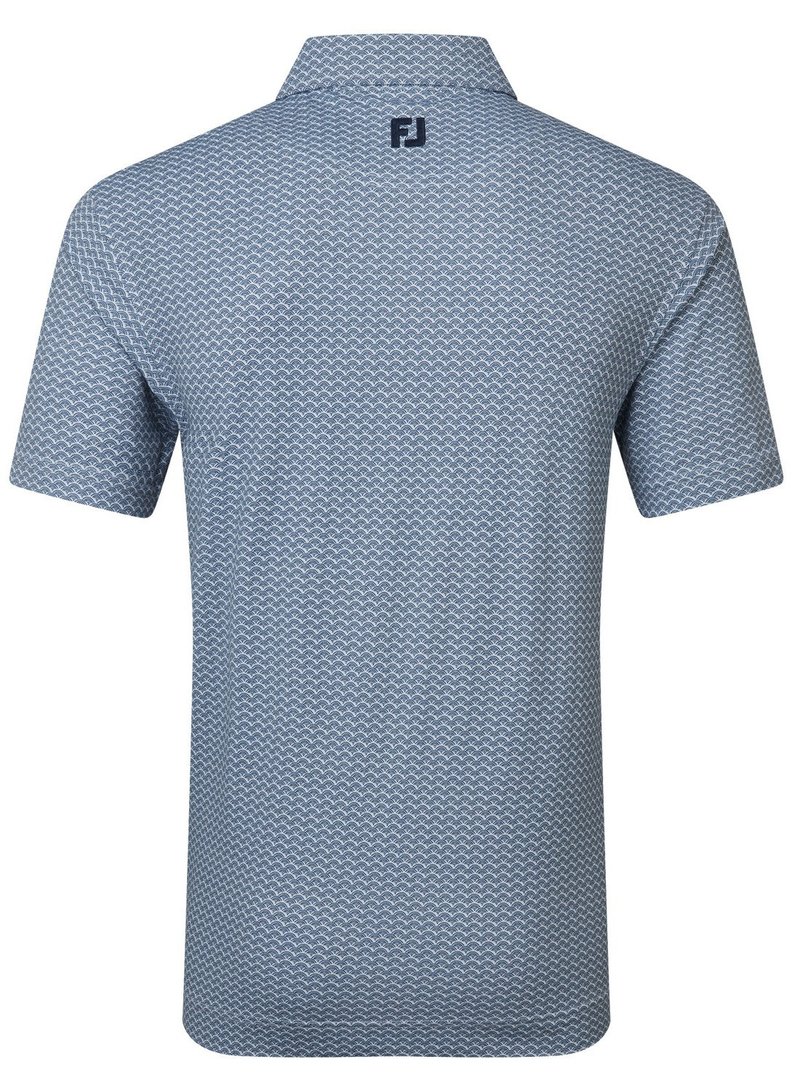 FootJoy Scallop Geo Pique pánske polo, navy