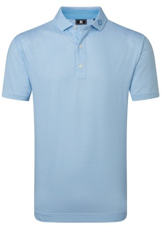 FootJoy Nautical Flag Print Lisle pánske polo, blue reef/deep reef
