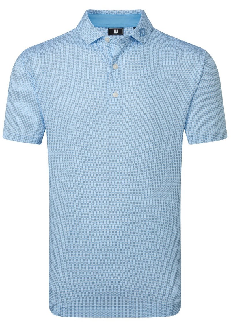 FootJoy Nautical Flag Print Lisle pánske polo, blue reef/deep reef