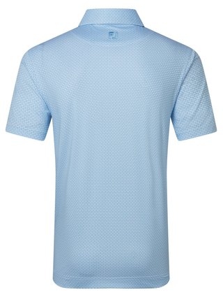 FootJoy Nautical Flag Print Lisle pánske polo, blue reef/deep reef