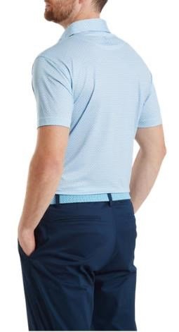 FootJoy Nautical Flag Print Lisle pánske polo, blue reef/deep reef