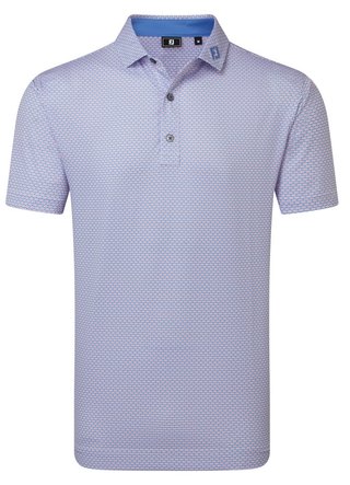FootJoy Nautical Flag Print Lisle pánske polo, pink pop/vivid violet