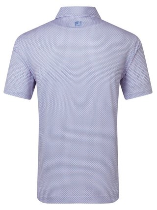 FootJoy Nautical Flag Print Lisle pánske polo, pink pop/vivid violet