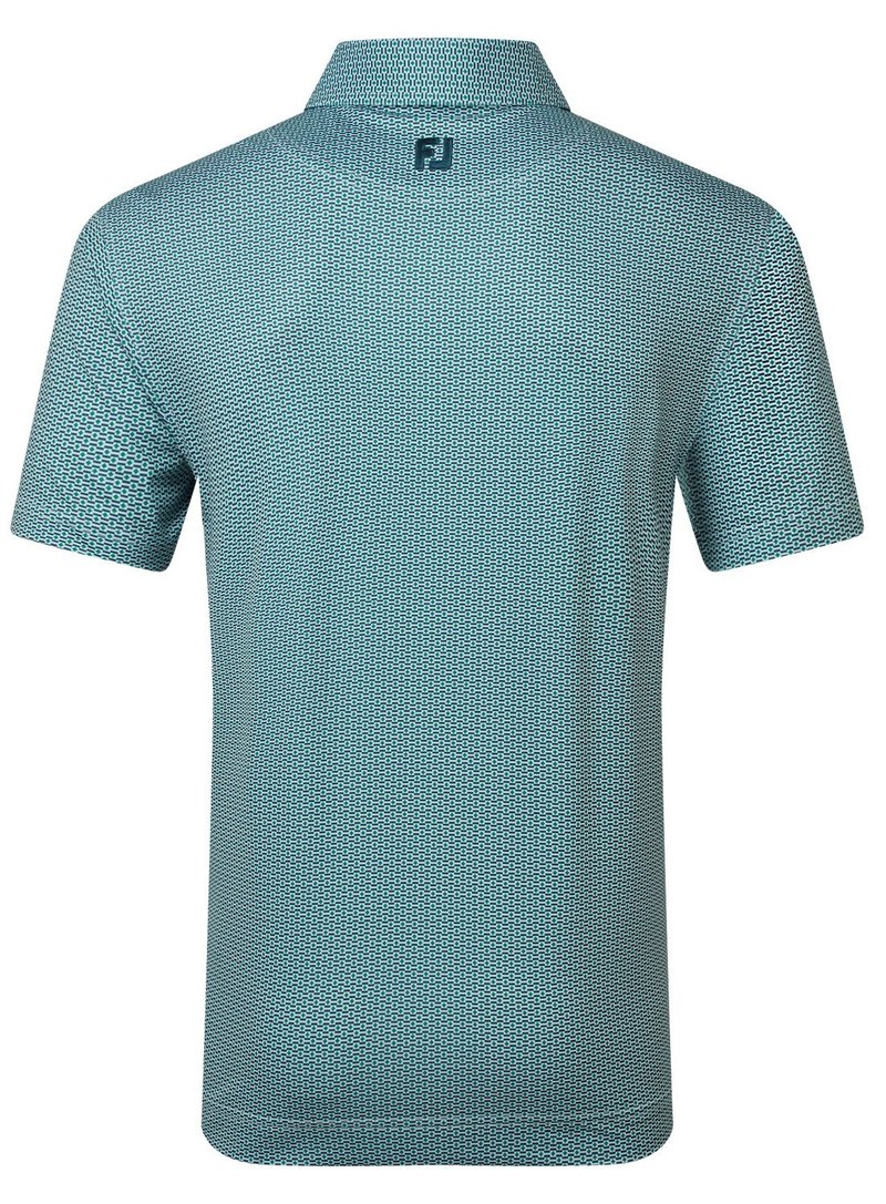 FootJoy Nautical Flag Print Lisle pánske polo, field green/navy