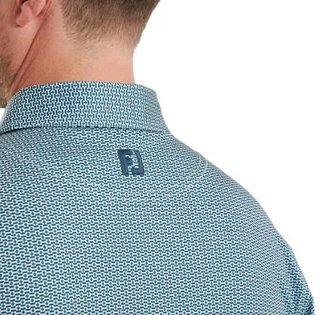 FootJoy Nautical Flag Print Lisle pánske polo, field green/navy