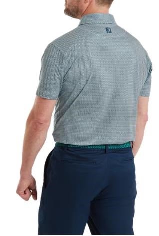 FootJoy Nautical Flag Print Lisle pánske polo, field green/navy