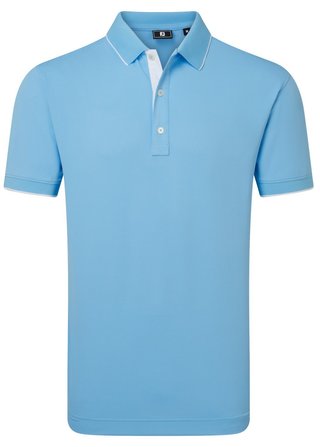 FootJoy FJ Wordmark Pique pánske polo, blue reef