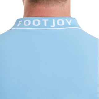 FootJoy FJ Wordmark Pique pánske polo, blue reef