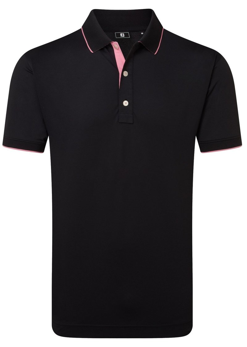 FootJoy FJ Wordmark pánske polo, pique black