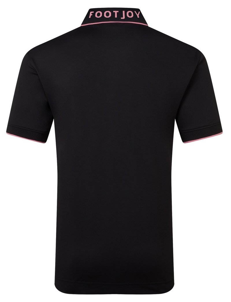 FootJoy FJ Wordmark pánske polo, pique black
