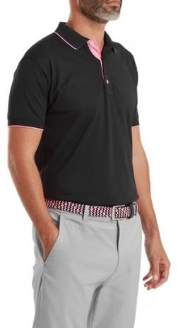 FootJoy FJ Wordmark pánske polo, pique black