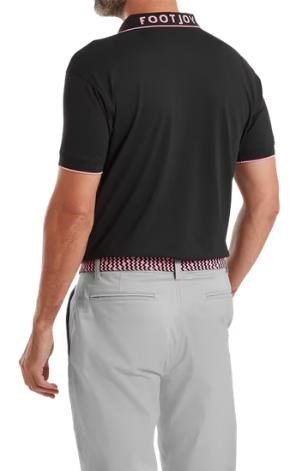 FootJoy FJ Wordmark pánske polo, pique black