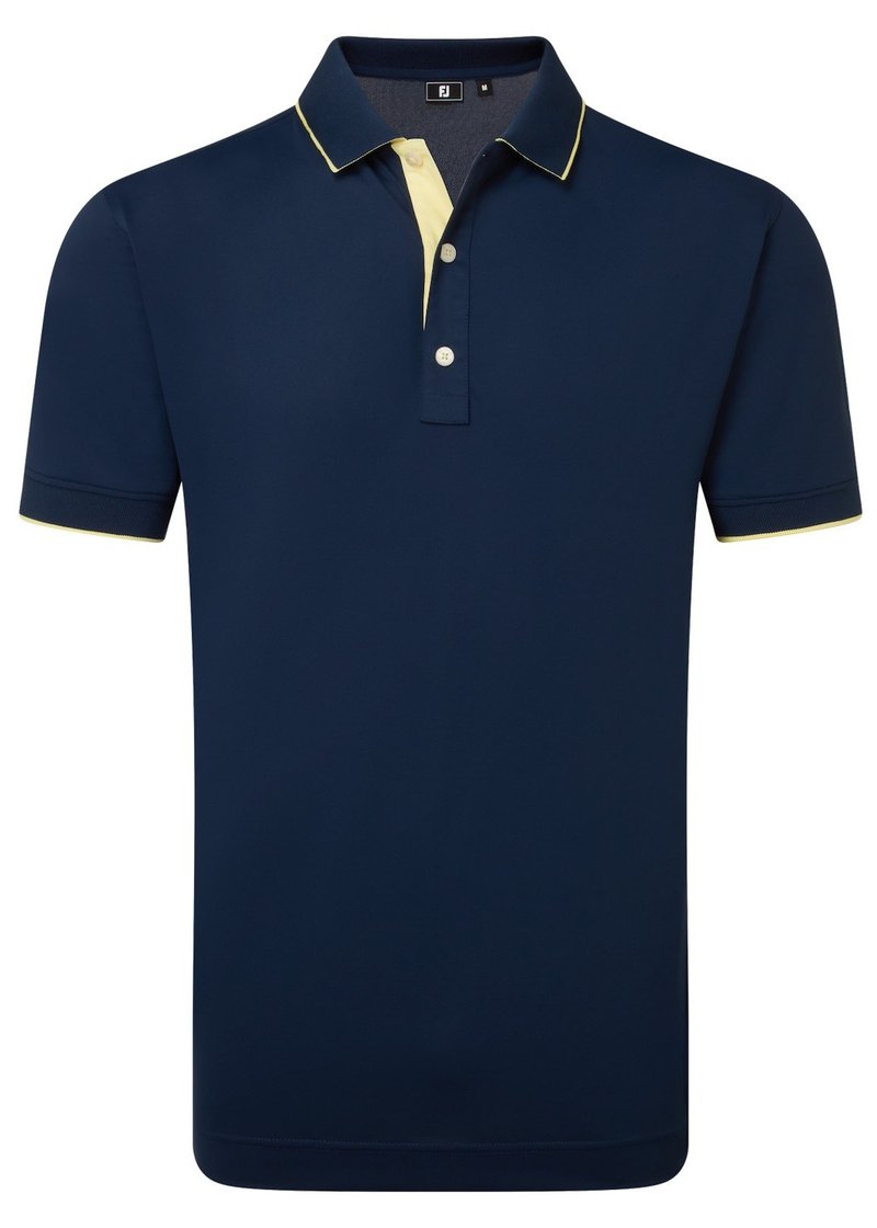 FootJoy FJ Wordmark Pique pánske polo, navy