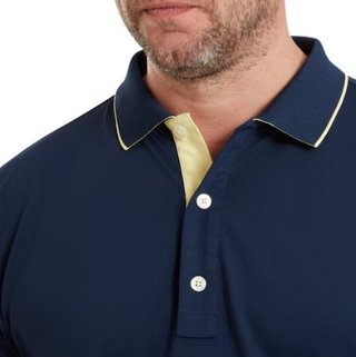 FootJoy FJ Wordmark Pique pánske polo, navy