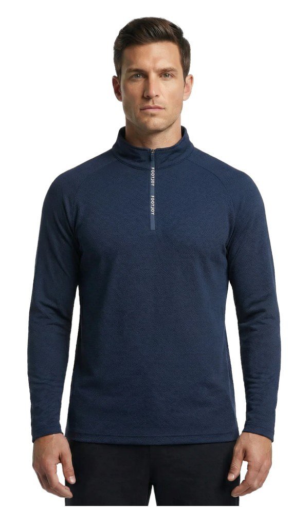 FootJoy Wordmark Chill Out pánska mikina, navy/biela