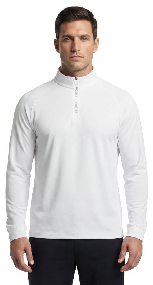FootJoy Wordmark Chill Out pánska mikina, bielo/šedá