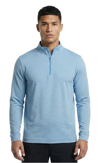FootJoy Ottoman Stripe Chill-Out pánska mikina, chambray/coastal blue