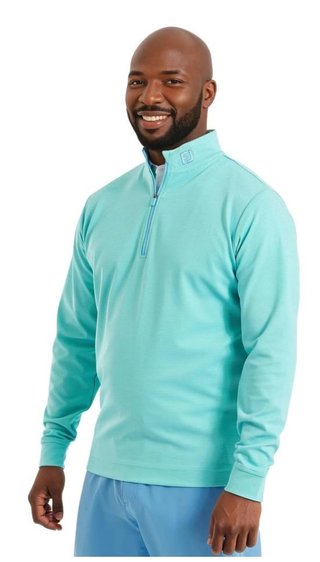 FootJoy Ottoman Stripe Chill-Out pánska mikina, blue reef/sea glass