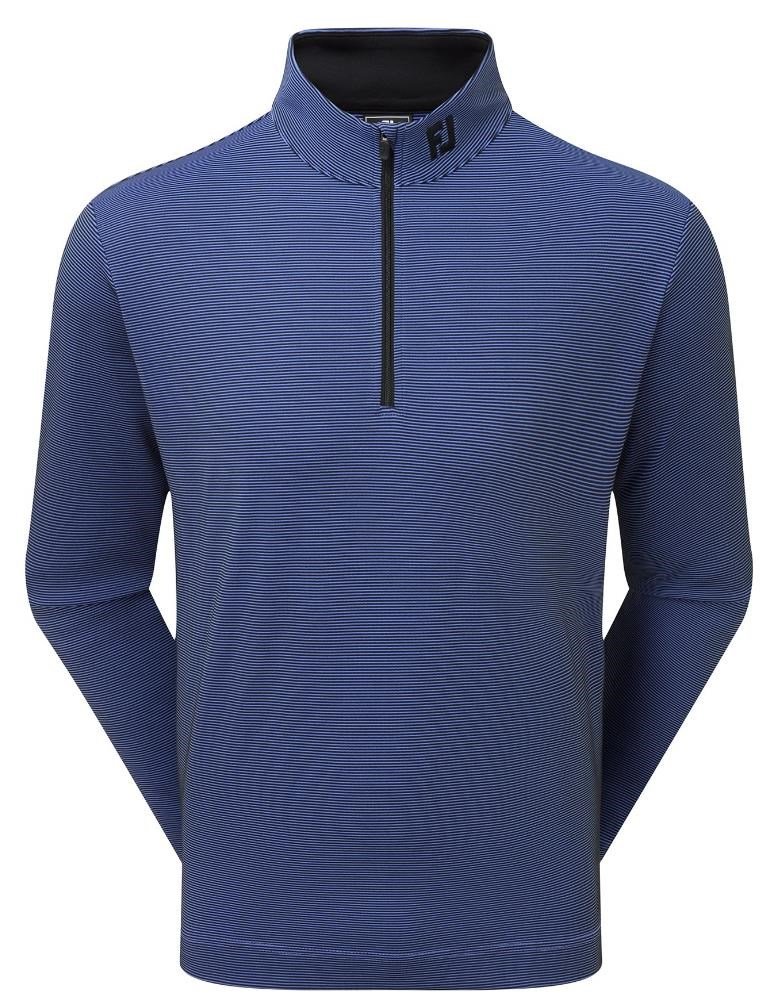 FootJoy Ottoman Stripe Chill-Out pánska mikina, čierna/vivid violet