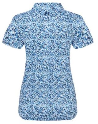 FootJoy Cap Sleeve Lisle dámske polo, navy floral print