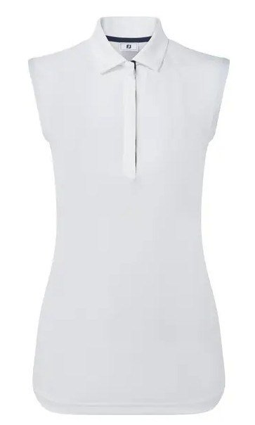 FootJoy Sleeveless Lisle dámske polo, biele
